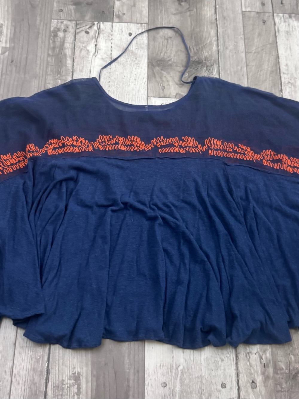 Free People Love Letter Embroidered Top Tunic Oversized Boho Medium - Picture 7 of 7